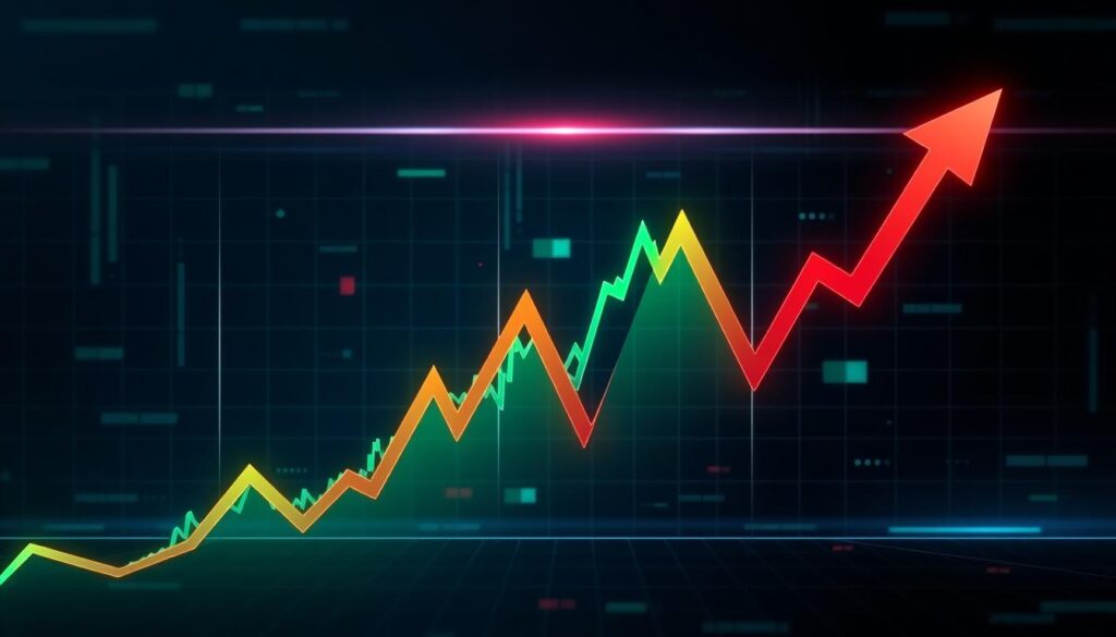 Cryptocurrency price graph