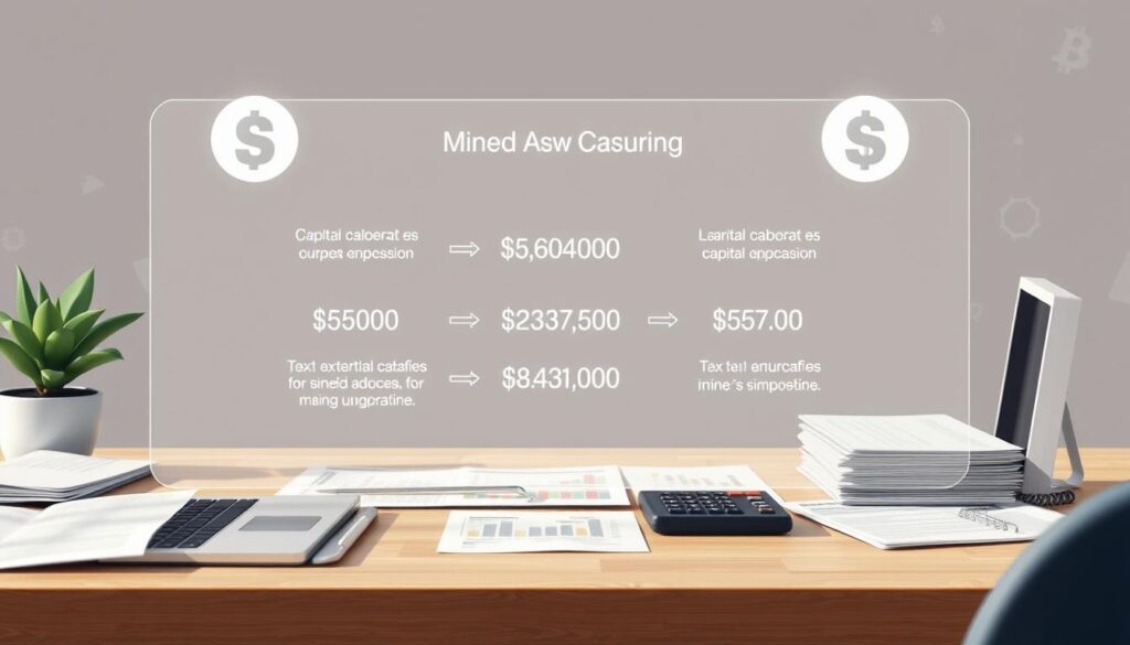 Capital gains tax on mined cryptocurrency calculation steps