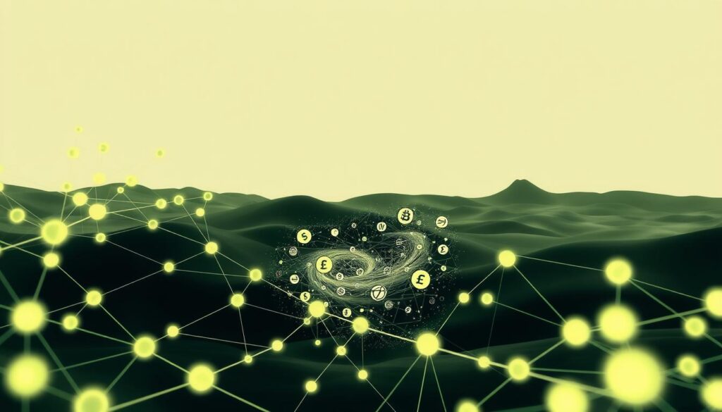 A high-contrast, dynamic image of stablecoin liquidity. In the foreground, a network of interconnected nodes and pipes representing the flow of stablecoins between different platforms, wallets, and exchanges. The nodes glow with a soft, pearlescent light, pulsing with the rhythm of the transactions. In the middle ground, a swirling vortex of digital currency symbols and icons, conveying the depth and complexity of the stablecoin ecosystem. The background is a stark, minimalist landscape of geometric shapes and gradients, suggestive of the underlying blockchain technology that powers the stablecoin system. The overall mood is one of energy, transparency, and the seamless integration of traditional finance and decentralized crypto.