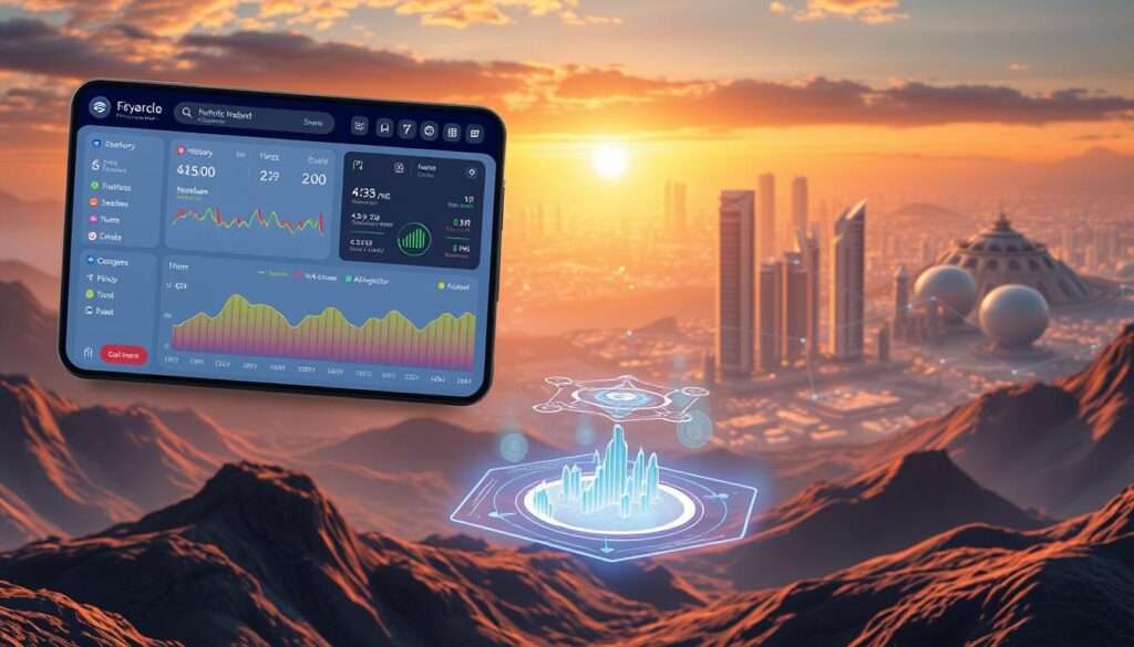 A sleek and intuitive crypto wallet interface floats against a backdrop of futuristic landscapes. The foreground showcases a clean, minimalist design with colorful transaction history graphs, seamless token management, and secure authentication methods. The middle ground features holographic asset visualizations and AI-powered portfolio insights, bathed in a warm, ambient lighting. In the distance, a cityscape of gleaming skyscrapers and interconnected blockchain networks hints at the wallet's integration with the wider cryptocurrency ecosystem. An atmosphere of trust, control, and technological advancement pervades the scene, reflecting the wallet's emphasis on user experience and automated optimization.