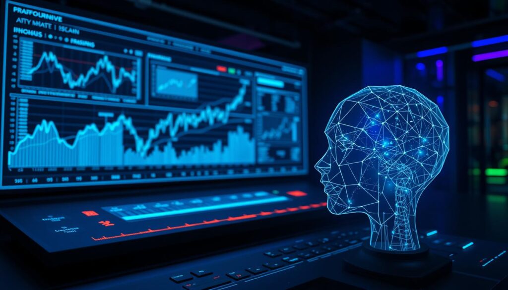 A sleek, futuristic control panel displaying a real-time analysis of cryptocurrency market data. Holographic graphs, charts, and data visualizations hover above a streamlined interface, illuminated by cool, blue lighting. In the foreground, an advanced AI algorithm meticulously scans for anomalies and potential manipulation, its intricate neural networks pulsing with energy. The background is a dimly lit, high-tech environment, with subtle hues of green and purple reflecting off the surfaces, creating an atmosphere of technological sophistication and precision. The overall impression is one of cutting-edge, data-driven fraud detection, designed to safeguard the integrity of the cryptocurrency markets.