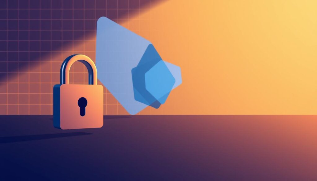 A sleek, minimalist illustration showcasing the core principles of zero-knowledge proofs. In the foreground, a stylized lock icon symbolizes the secure verification process, its intricate mechanisms hinting at the mathematical complexity underpinning the protocol. In the middle ground, overlapping geometric shapes in shades of blue and gray represent the interactive exchange of information between parties, without revealing the underlying data. The background features a gridded backdrop, evoking the digital realm in which these cryptographic techniques are applied, with subtle gradients suggesting the flow of data. Soft lighting casts dramatic shadows, emphasizing the sense of privacy and trust inherent in zero-knowledge proofs.