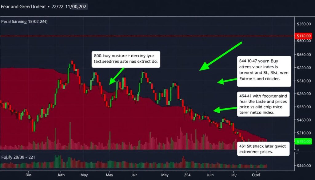 Bitcoin price chart during extreme fear showing potential buying opportunities
