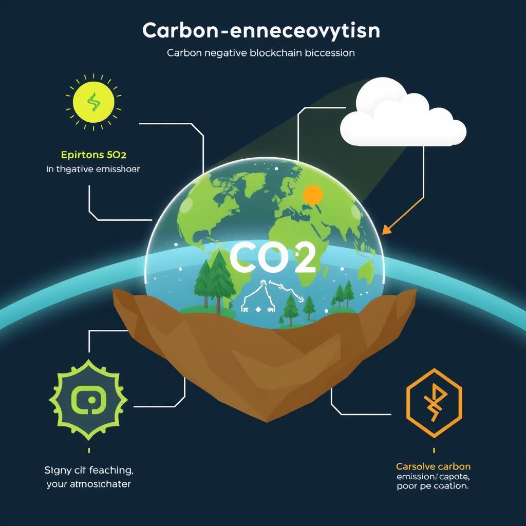 Carbon-negative blockchain protocols removing CO2