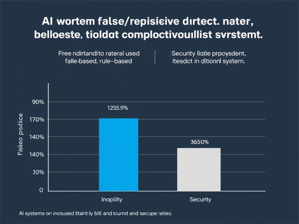 Comparison chart showing reduced false positives with AI-powered cryptocurrency fraud detection versus traditional systems