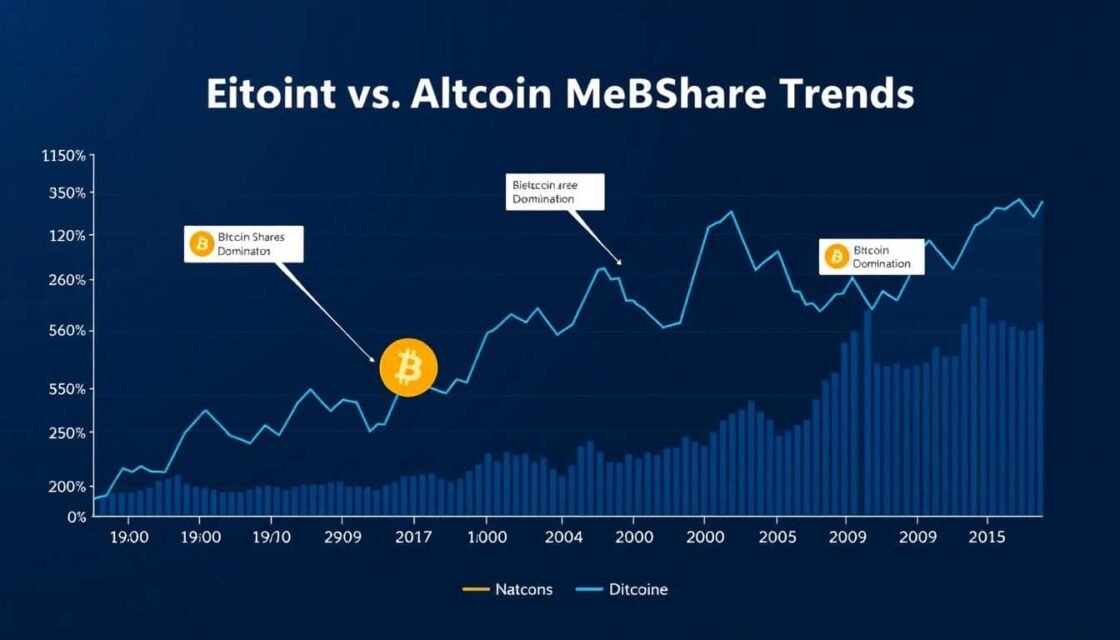 Crypto market dominance analysis Bitcoin vs altcoin market share trends