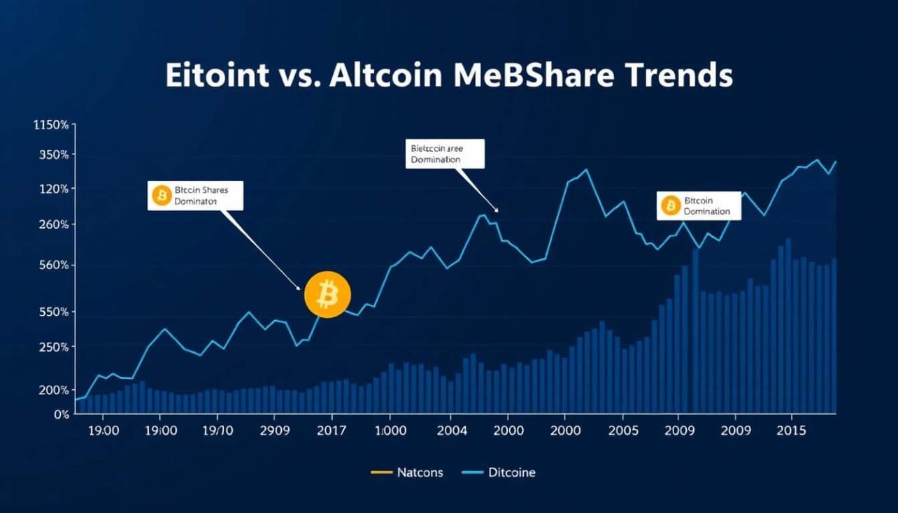 Crypto market dominance analysis Bitcoin vs altcoin market share trends