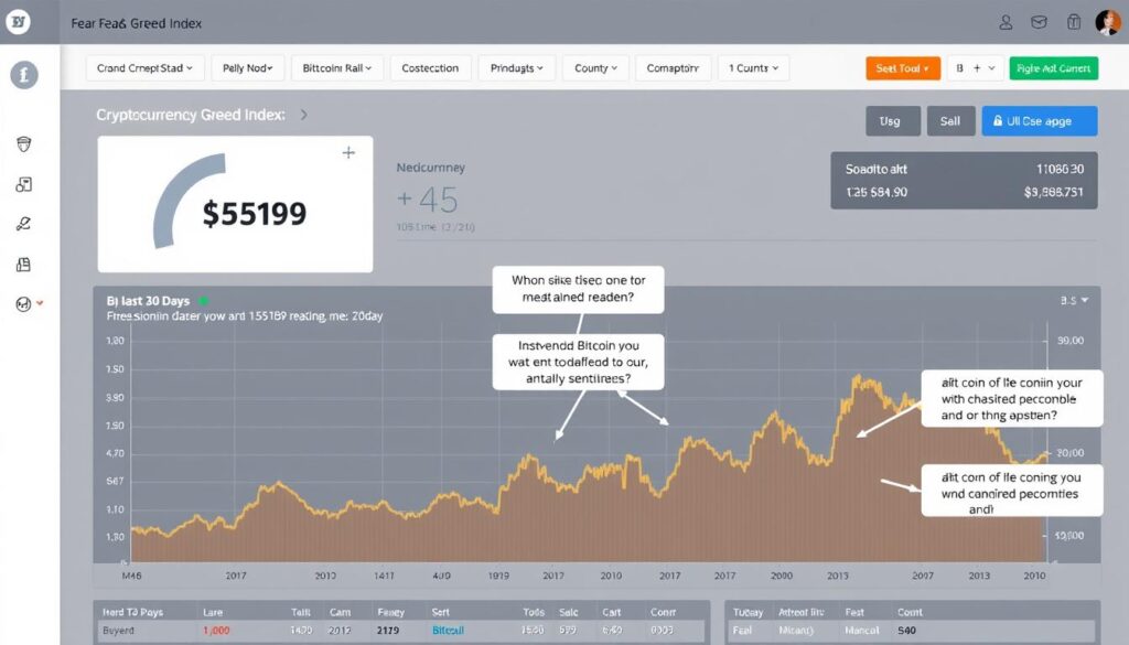 Current Cryptocurrency Fear and Greed Index reading with market analysis