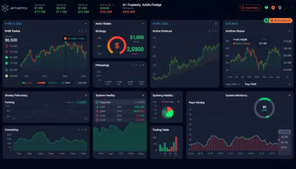 Dashboard for monitoring AI cryptocurrency arbitrage trading performance Dashboard for monitoring AI cryptocurrency arbitrage trading performance