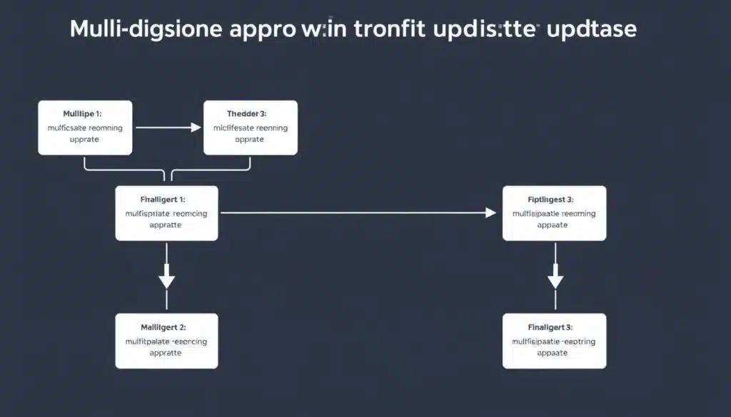 Diagram of multi-signature control flow for dynamic NFT updates