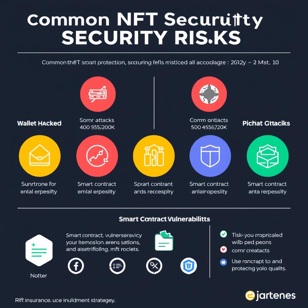 Diagram showing NFT security risks and insurance protection strategies
