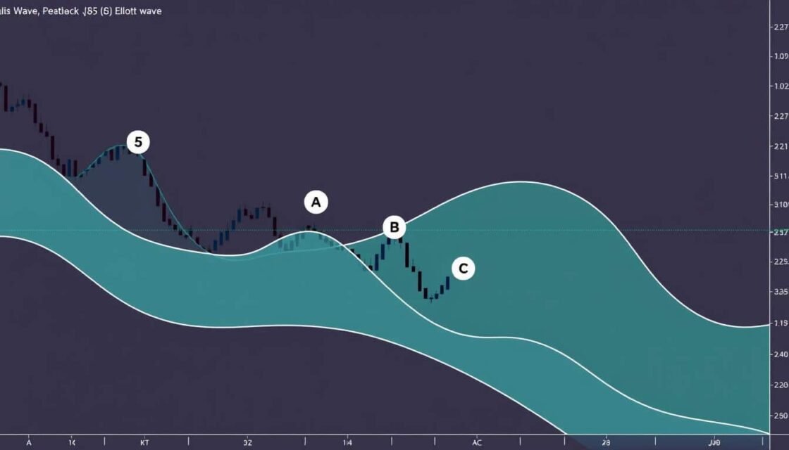 Elliott Wave theory cryptocurrency forecasting basic pattern showing 5-wave impulse and 3-wave correction