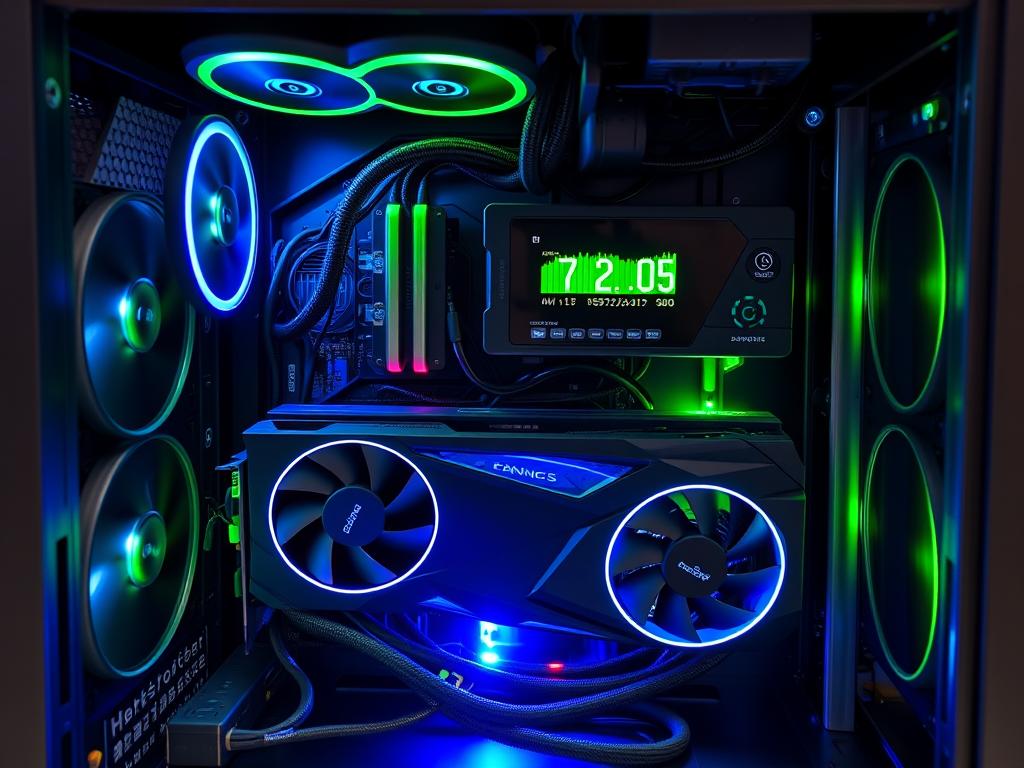 Energy-efficient GPU mining rig optimized for mining cryptocurrency at home profitably with low electricity costs
