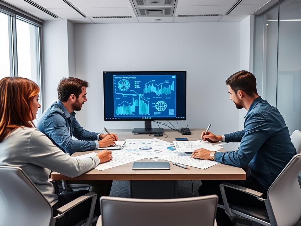 IT professionals addressing blockchain implementation challenges