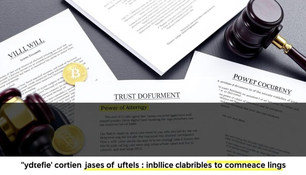 Legal documents for cryptocurrency estate planning