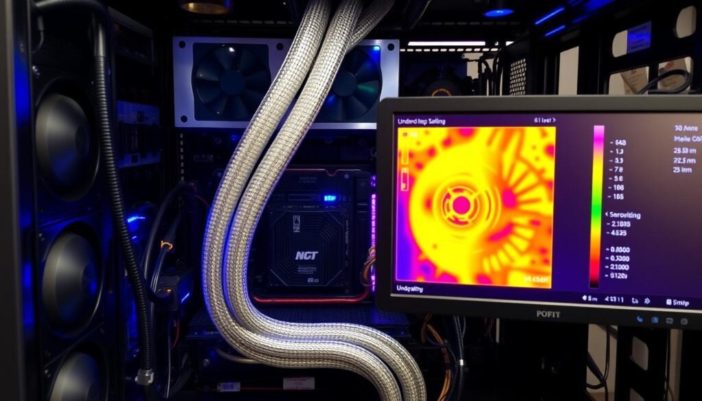 Mining rig with thermal management and power optimization setup