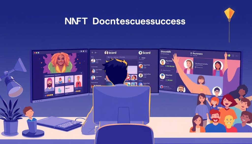 NFT creator launching a successful drop with engaged community members