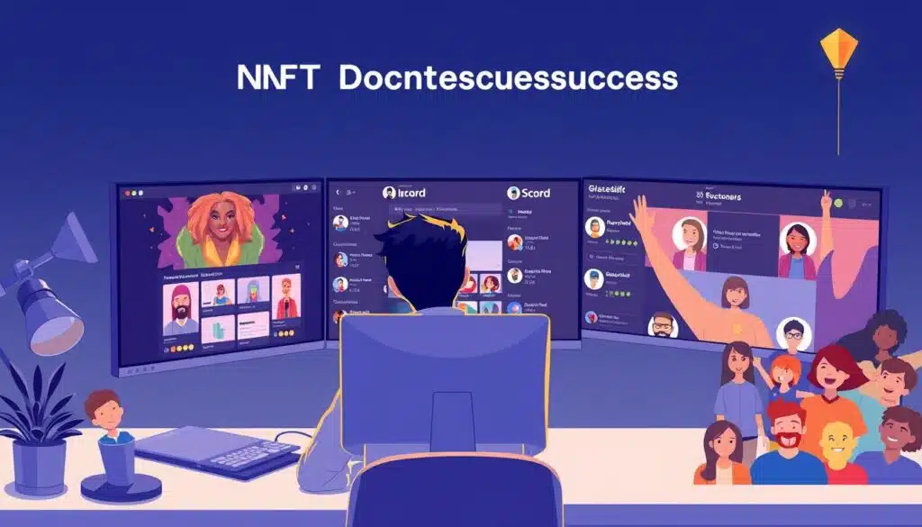 NFT creator launching a successful drop with engaged community members