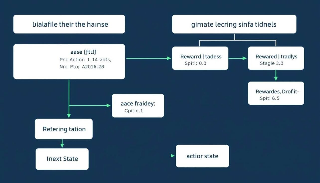 Reinforcement learning cryptocurrency trading strategy optimization framework showing the agent-environment interaction loop
