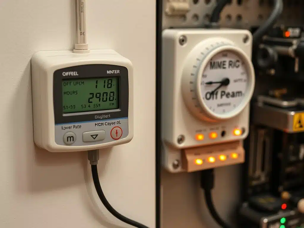 Smart timer controlling mining equipment during off-peak electricity hours