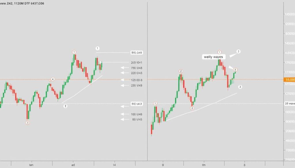 Step-by-step Elliott Wave counting process on Ethereum chart