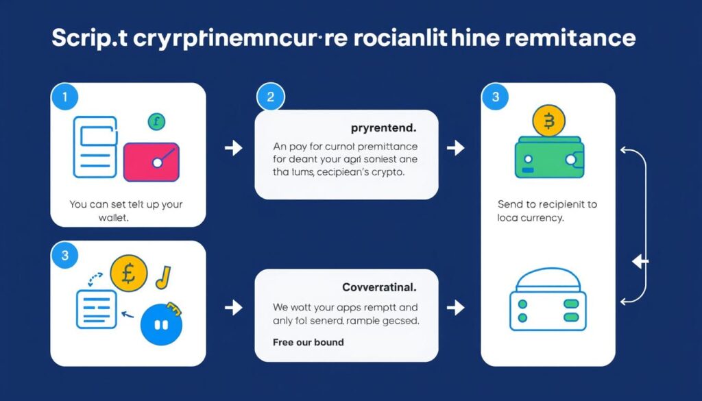 Step-by-step process of sending cryptocurrency international remittances