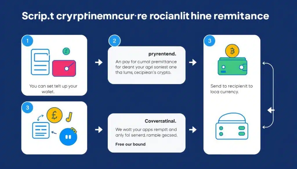 Step-by-step process of sending cryptocurrency international remittances