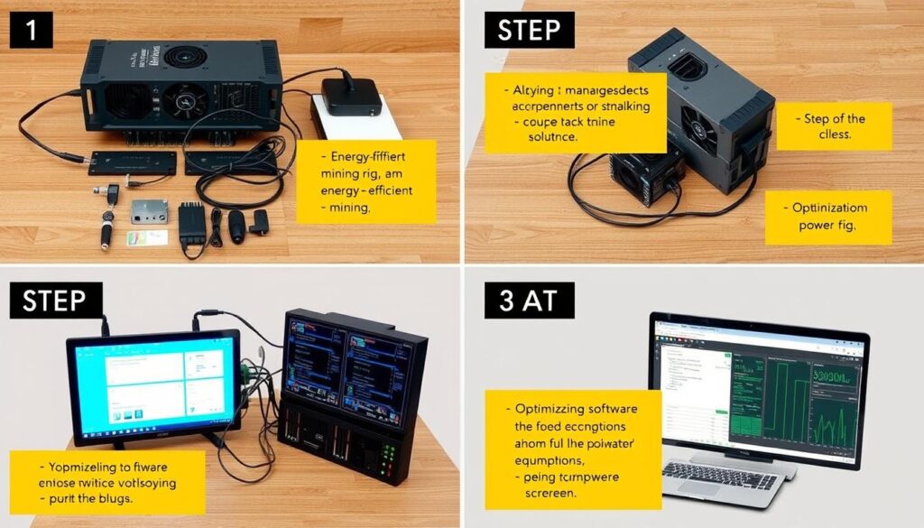 Step-by-step setup of an energy-efficient home mining rig