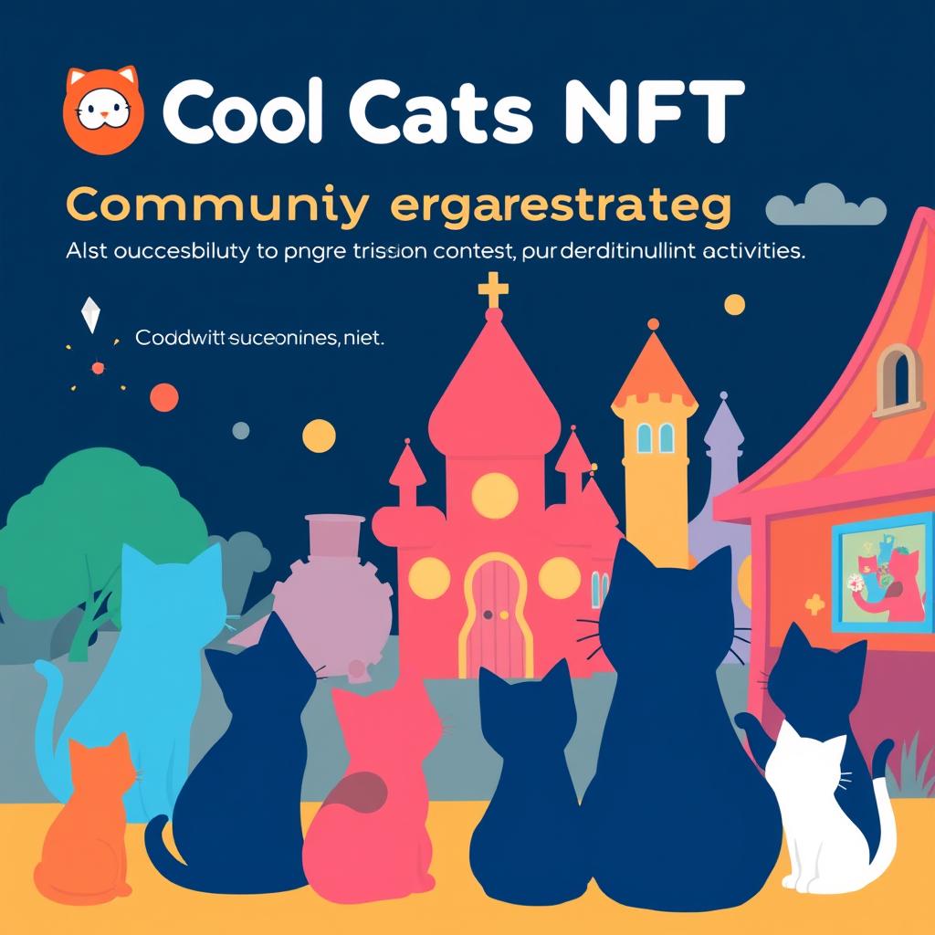 Stylized representation of Cool Cats NFT community engagement strategy