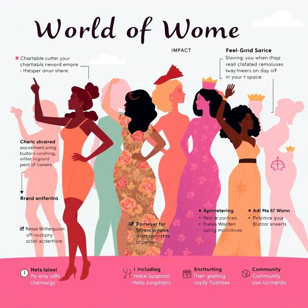 Stylized representation of World of Women NFT impact and community approach