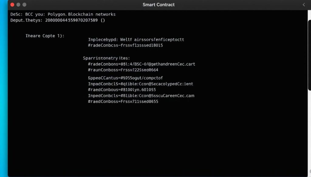 Terminal showing successful deployment to multiple blockchain networks