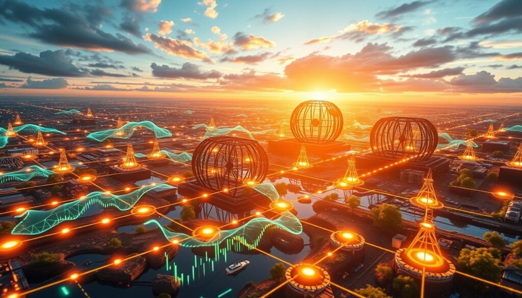 The future of sustainable blockchain technology showing green innovations