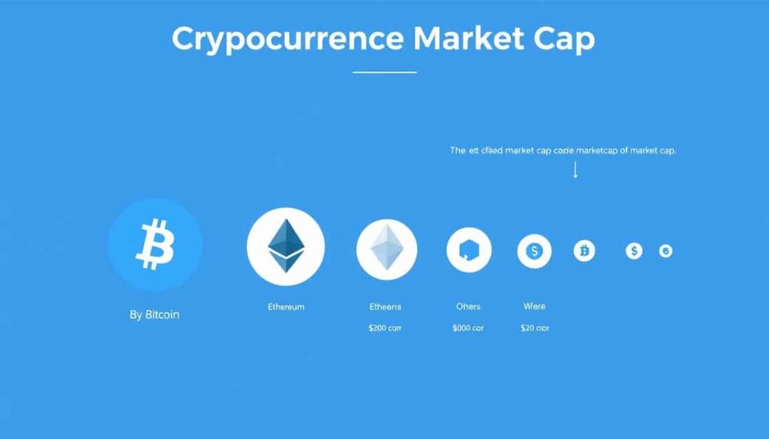 Visualization of crypto market cap showing Bitcoin and other cryptocurrencies as different sized circles based on their market capitalization
