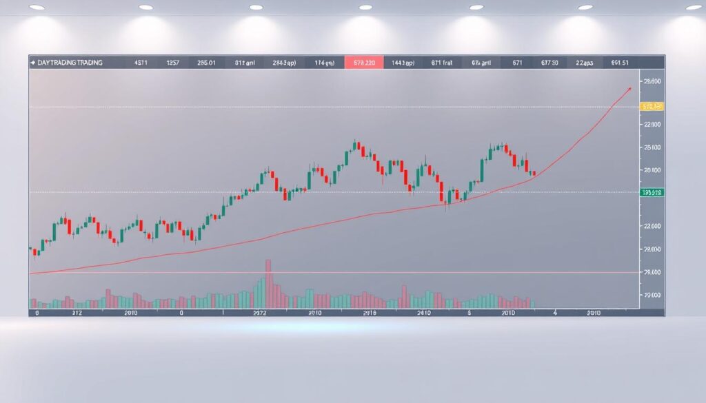 a detailed digital illustration of a trading chart setup for day trading cryptocurrencies, showing candlestick charts with support and resistance levels clearly marked, along with technical indicators like moving averages and RSI, set against a clean, minimalist background with soft lighting to create a focused, professional atmosphere for financial analysis and decision-making, with the chart elements arranged in a visually balanced and aesthetically pleasing composition that guides the viewer's attention to the key data points