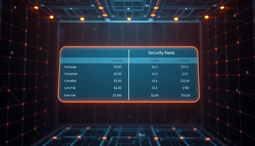 exchange liquidity security fees comparison