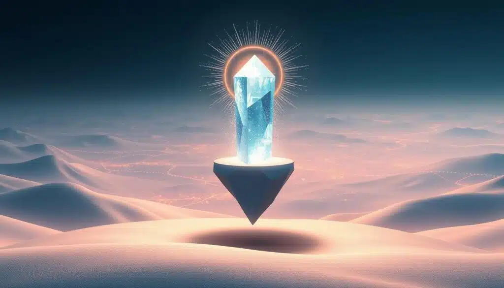 A serene, ethereal landscape with a floating, crystalline structure at the center, symbolizing the staking process. The structure is surrounded by a halo of cascading energy, representing the rewards and passive income generation. In the background, a sprawling network of interconnected nodes and pathways, depicting the proof-of-stake blockchain ecosystem. Soft, diffused lighting creates a sense of tranquility, while the overall composition conveys the reliable, long-term nature of staking strategies. The scene is rendered with a clean, high-resolution style that emphasizes the technical sophistication and dependability of the subject matter. A serene, ethereal landscape with a floating, crystalline structure at the center, symbolizing the staking process. The structure is surrounded by a halo of cascading energy, representing the rewards and passive income generation. In the background, a sprawling network of interconnected nodes and pathways, depicting the proof-of-stake blockchain ecosystem. Soft, diffused lighting creates a sense of tranquility, while the overall composition conveys the reliable, long-term nature of staking strategies. The scene is rendered with a clean, high-resolution style that emphasizes the technical sophistication and dependability of the subject matter.