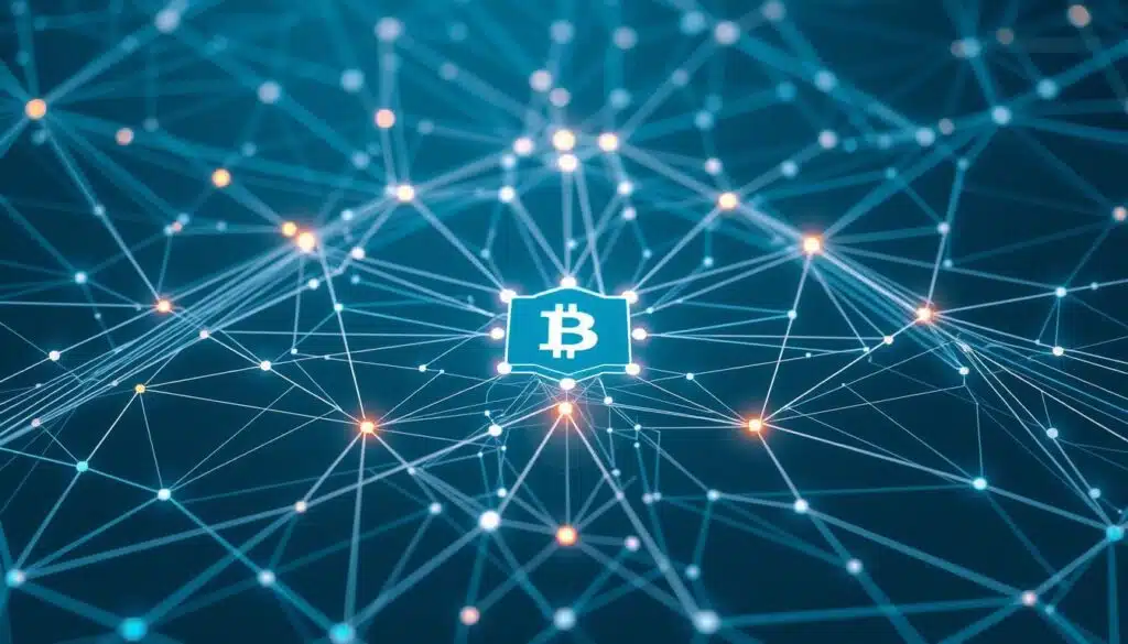 A complex network of interconnected lines and shapes, representing the intricate web of a smart contract. Sleek, minimalist design in shades of blue and gray, with clean geometric patterns and subtle textures. A central focal point, a stylized representation of a blockchain, surrounded by branching pathways and nodes, symbolizing the secure, decentralized nature of the technology. Soft lighting casts a warm glow, creating a sense of depth and dimension. The overall impression is one of precision, efficiency, and the cutting-edge of financial technology. A complex network of interconnected lines and shapes, representing the intricate web of a smart contract. Sleek, minimalist design in shades of blue and gray, with clean geometric patterns and subtle textures. A central focal point, a stylized representation of a blockchain, surrounded by branching pathways and nodes, symbolizing the secure, decentralized nature of the technology. Soft lighting casts a warm glow, creating a sense of depth and dimension. The overall impression is one of precision, efficiency, and the cutting-edge of financial technology.