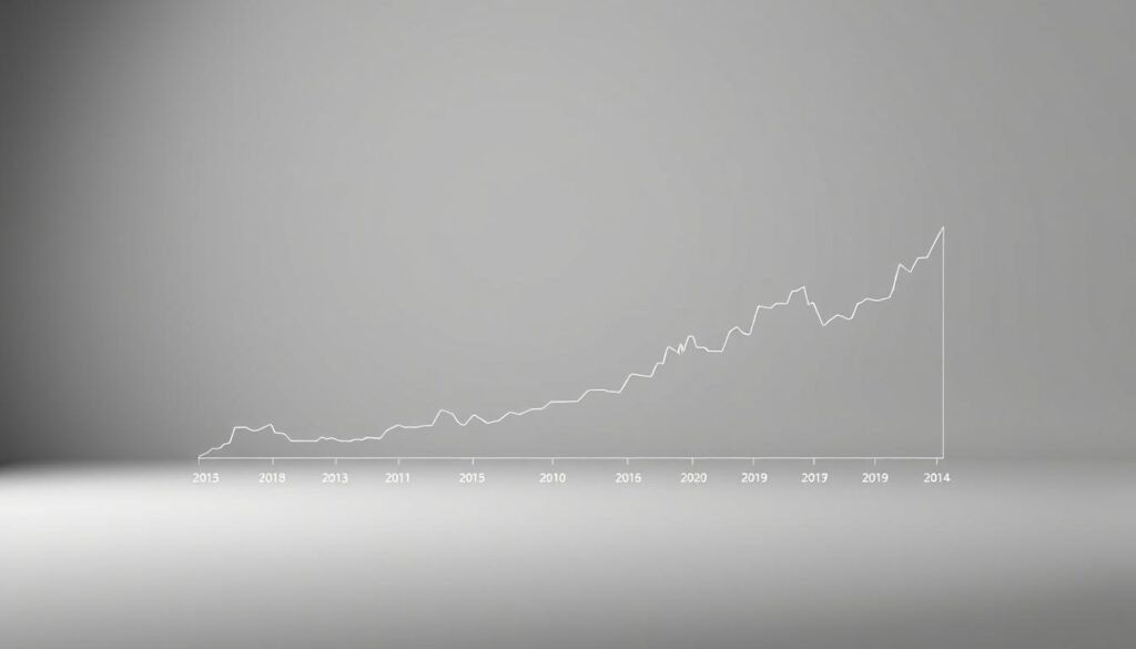 A detailed historical Bitcoin dominance analysis chart, rendered in a clean, professional style. The chart occupies the foreground, with a minimalist grey background. The data is presented in a clear, easy-to-interpret line graph, showing the ups and downs of Bitcoin's market cap dominance over time. The chart is lit by soft, directional lighting, creating depth and highlighting the key information. The angles and perspective are optimized for a balanced, visually appealing composition. The overall mood is one of data-driven insights, suitable for an analytical article on the topic. A detailed historical Bitcoin dominance analysis chart, rendered in a clean, professional style. The chart occupies the foreground, with a minimalist grey background. The data is presented in a clear, easy-to-interpret line graph, showing the ups and downs of Bitcoin's market cap dominance over time. The chart is lit by soft, directional lighting, creating depth and highlighting the key information. The angles and perspective are optimized for a balanced, visually appealing composition. The overall mood is one of data-driven insights, suitable for an analytical article on the topic.