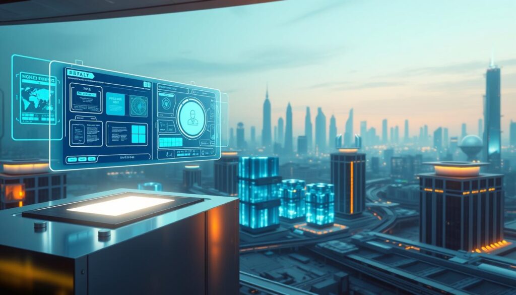 A futuristic, minimalist cityscape of sleek infrastructure and tools for optimizing cryptocurrency yield farming in a decentralized finance (DeFi) protocol. In the foreground, a series of elegant, holographic interfaces and control panels float above a gleaming, chrome-plated server rack. The middle ground features crystalline, energy-efficient processing towers and nodes, their internal components faintly visible. In the distant background, a skyline of towering, architectural marvels in shades of azure and indigo, with subtle neon accents, creates an atmospheric, technologically-advanced ambiance. Soft, indirect lighting casts a warm, contemplative glow over the entire scene, evoking a sense of precision, innovation, and the future of DeFi optimization. A futuristic, minimalist cityscape of sleek infrastructure and tools for optimizing cryptocurrency yield farming in a decentralized finance (DeFi) protocol. In the foreground, a series of elegant, holographic interfaces and control panels float above a gleaming, chrome-plated server rack. The middle ground features crystalline, energy-efficient processing towers and nodes, their internal components faintly visible. In the distant background, a skyline of towering, architectural marvels in shades of azure and indigo, with subtle neon accents, creates an atmospheric, technologically-advanced ambiance. Soft, indirect lighting casts a warm, contemplative glow over the entire scene, evoking a sense of precision, innovation, and the future of DeFi optimization.