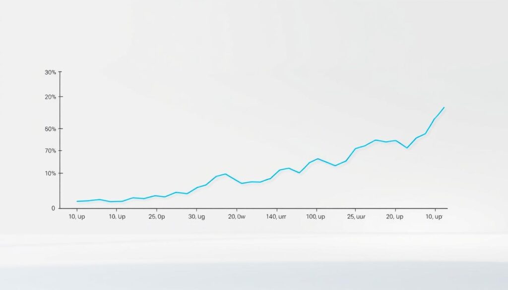 A high-resolution chart showcasing the progressive institutional adoption of Bitcoin Exchange Traded Funds (ETFs) over time. The chart is displayed on a clean, minimalist backdrop, using a neutral color palette to maintain focus on the data visualization. The graph lines are rendered in shades of blue, conveying a sense of trust and professionalism. The chart's axes are clearly labeled, providing context about the x and y-axis metrics. The overall composition has a sleek, modern aesthetic, reflecting the seriousness and importance of the subject matter. Soft, directional lighting creates depth and highlights the chart's clarity and precision, underscoring the significance of this institutional adoption trend for the future of Bitcoin. A high-resolution chart showcasing the progressive institutional adoption of Bitcoin Exchange Traded Funds (ETFs) over time. The chart is displayed on a clean, minimalist backdrop, using a neutral color palette to maintain focus on the data visualization. The graph lines are rendered in shades of blue, conveying a sense of trust and professionalism. The chart's axes are clearly labeled, providing context about the x and y-axis metrics. The overall composition has a sleek, modern aesthetic, reflecting the seriousness and importance of the subject matter. Soft, directional lighting creates depth and highlights the chart's clarity and precision, underscoring the significance of this institutional adoption trend for the future of Bitcoin.