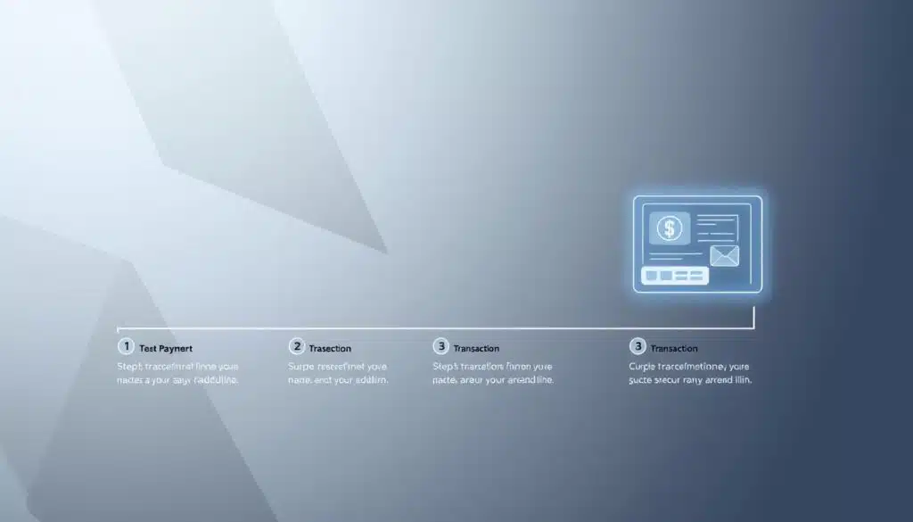 A step-by-step guide to executing cryptocurrency transactions, depicted in a clean, technical illustration. The foreground shows a series of clearly numbered steps, each represented by a simple icon and minimal text, guiding the viewer through the payment process. The middle ground features a sleek, futuristic digital interface showcasing a cryptocurrency wallet and transaction details. The background is a gradient of abstract geometric shapes in muted, metallic tones, conveying a sense of technological sophistication. Soft, directional lighting highlights the key elements, creating depth and emphasizing the informative nature of the guide. The overall aesthetic is polished, modern, and designed to instruct and inspire confidence in the cryptocurrency payment experience. A step-by-step guide to executing cryptocurrency transactions, depicted in a clean, technical illustration. The foreground shows a series of clearly numbered steps, each represented by a simple icon and minimal text, guiding the viewer through the payment process. The middle ground features a sleek, futuristic digital interface showcasing a cryptocurrency wallet and transaction details. The background is a gradient of abstract geometric shapes in muted, metallic tones, conveying a sense of technological sophistication. Soft, directional lighting highlights the key elements, creating depth and emphasizing the informative nature of the guide. The overall aesthetic is polished, modern, and designed to instruct and inspire confidence in the cryptocurrency payment experience.