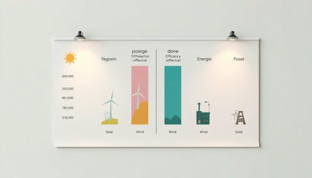 A visually striking energy efficiency comparison chart, with a clean and minimalist design. The chart displays a side-by-side comparison of various energy sources, such as solar, wind, hydroelectric, and fossil fuels, highlighting their relative environmental impact and energy efficiency. The chart is rendered with a soft, muted color palette, creating a thoughtful and informative atmosphere. Subtle lighting casts a warm glow, drawing the viewer's attention to the key data points. The overall composition is balanced and symmetrical, with a sense of careful curation that conveys the importance of understanding energy efficiency and its environmental consequences. A visually striking energy efficiency comparison chart, with a clean and minimalist design. The chart displays a side-by-side comparison of various energy sources, such as solar, wind, hydroelectric, and fossil fuels, highlighting their relative environmental impact and energy efficiency. The chart is rendered with a soft, muted color palette, creating a thoughtful and informative atmosphere. Subtle lighting casts a warm glow, drawing the viewer's attention to the key data points. The overall composition is balanced and symmetrical, with a sense of careful curation that conveys the importance of understanding energy efficiency and its environmental consequences.