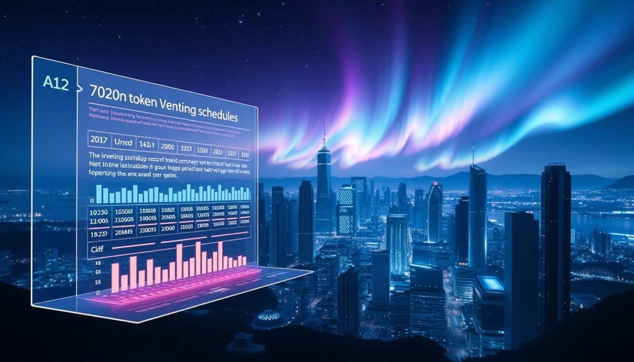 AI crypto token vesting schedules and cliff periods