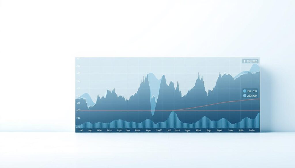 Crisp cryptocurrency trading volume analysis, visualized in a clean, data-driven style. A sleek, minimalist background with subtle geometric patterns sets the stage. In the foreground, a dynamic, interactive line chart displays trading volume fluctuations over time, rendered in a cool, muted color palette. The chart is complemented by a comprehensive set of technical indicators, offering deep insights into market depth and liquidity. Precise, high-quality rendering creates a sense of digital sophistication, perfect for illustrating the "Trading Volume Analysis and Market Depth" section of the article.
