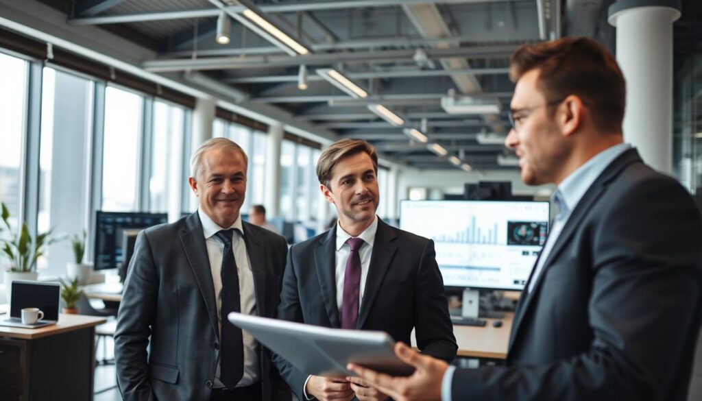 A bustling office setting, showcasing a team of reputable NFT insurance professionals. The foreground features three individuals in formal attire, engaged in a discussion, their expressions conveying expertise and trustworthiness. The middle ground displays an array of digital devices and screens, displaying insurance policies and data analytics. In the background, a sleek, modern workspace with floor-to-ceiling windows, allowing natural light to filter in and create a sense of transparency and professionalism. The overall atmosphere exudes a combination of sophistication, reliability, and a deep understanding of the complexities of the NFT landscape. A bustling office setting, showcasing a team of reputable NFT insurance professionals. The foreground features three individuals in formal attire, engaged in a discussion, their expressions conveying expertise and trustworthiness. The middle ground displays an array of digital devices and screens, displaying insurance policies and data analytics. In the background, a sleek, modern workspace with floor-to-ceiling windows, allowing natural light to filter in and create a sense of transparency and professionalism. The overall atmosphere exudes a combination of sophistication, reliability, and a deep understanding of the complexities of the NFT landscape.