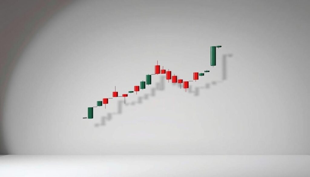 A detailed anatomical diagram of a classic candlestick chart, depicted in a technical, instructional style. The candlestick's body, wick, and shadows are rendered with precision, showcasing their structural components and proportions. The image is set against a plain, neutral background, allowing the subject to take center stage. Crisp lighting accentuates the candlestick's geometry, creating clean lines and shadows that enhance its clarity. The perspective is slightly elevated, providing an optimal view for studying the candlestick's anatomy. The overall tone is informative and educational, suitable for illustrating the "Understanding Candlestick Anatomy" section of the article. A detailed anatomical diagram of a classic candlestick chart, depicted in a technical, instructional style. The candlestick's body, wick, and shadows are rendered with precision, showcasing their structural components and proportions. The image is set against a plain, neutral background, allowing the subject to take center stage. Crisp lighting accentuates the candlestick's geometry, creating clean lines and shadows that enhance its clarity. The perspective is slightly elevated, providing an optimal view for studying the candlestick's anatomy. The overall tone is informative and educational, suitable for illustrating the "Understanding Candlestick Anatomy" section of the article.