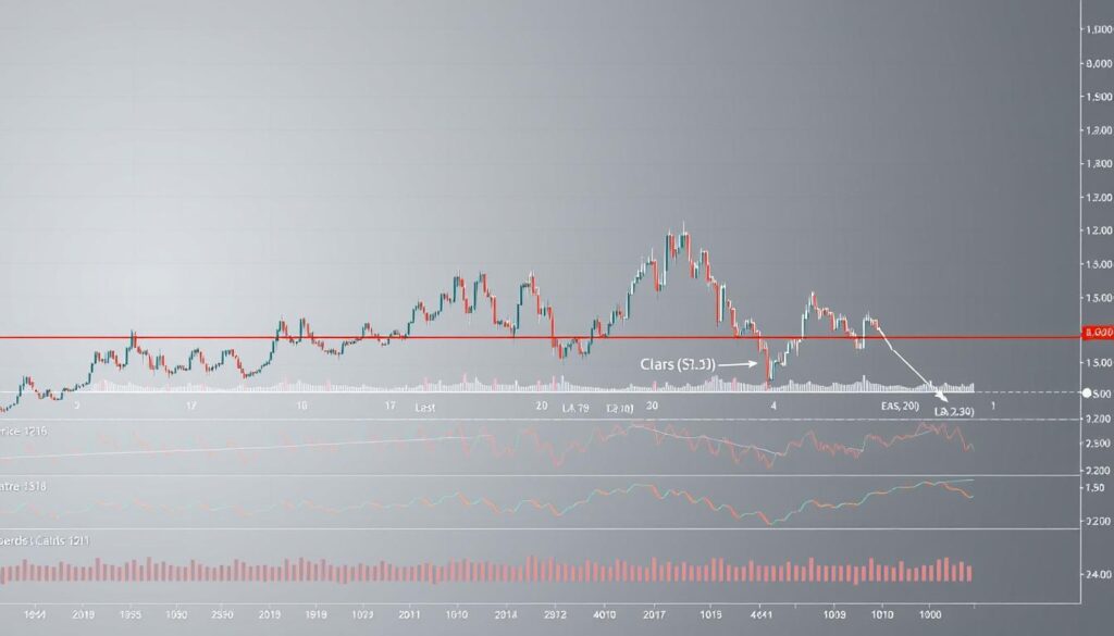 A detailed chart displaying the price highs and lows of a cryptocurrency market, viewed through a professional analytical lens. The foreground features a clean, minimalist line chart with clearly marked peaks and troughs, highlighting key technical indicators. The middle ground showcases various technical analysis tools such as trend lines, support and resistance levels, and oscillators. The background is a muted, neutral color scheme, allowing the chart and its details to take center stage. The overall composition conveys a sense of analytical rigor, providing a clear visual aid to comprehend market movements and recognize potential buy opportunities.