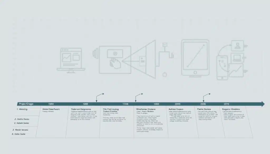 A detailed project roadmap analysis, rendered in a clean, minimalist style. In the foreground, a timeline chart showcases key milestones and development stages, presented with a sleek, infographic-like aesthetic. The middle ground features schematic diagrams and wireframes, offering a glimpse into the technical implementation. In the background, a subtle grid pattern evokes a sense of structure and organization, complemented by muted, professional tones that convey a serious, analytical atmosphere. Crisp lighting highlights the various elements, creating depth and emphasizing the analytical nature of the scene.