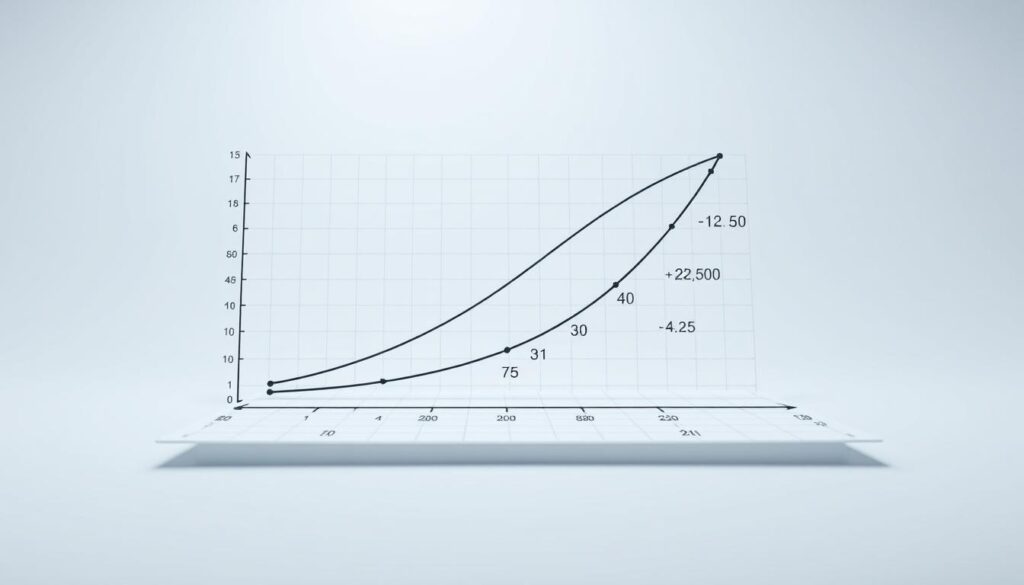 A detailed schematic diagram of the Markowitz mean-variance efficient frontier framework, depicting a set of curved lines representing the optimal trade-off between risk and return for a portfolio of financial assets. The foreground features a clear graph with labeled axes, data points, and a smooth curve delineating the efficient frontier. The middle ground showcases various portfolio allocations along the frontier, while the background provides a sense of depth and technical context with subtle grid lines and numerical calculations. The lighting is crisp and evenly distributed, creating a clean, analytical atmosphere that emphasizes the mathematical underpinnings of this portfolio optimization technique. A detailed schematic diagram of the Markowitz mean-variance efficient frontier framework, depicting a set of curved lines representing the optimal trade-off between risk and return for a portfolio of financial assets. The foreground features a clear graph with labeled axes, data points, and a smooth curve delineating the efficient frontier. The middle ground showcases various portfolio allocations along the frontier, while the background provides a sense of depth and technical context with subtle grid lines and numerical calculations. The lighting is crisp and evenly distributed, creating a clean, analytical atmosphere that emphasizes the mathematical underpinnings of this portfolio optimization technique.