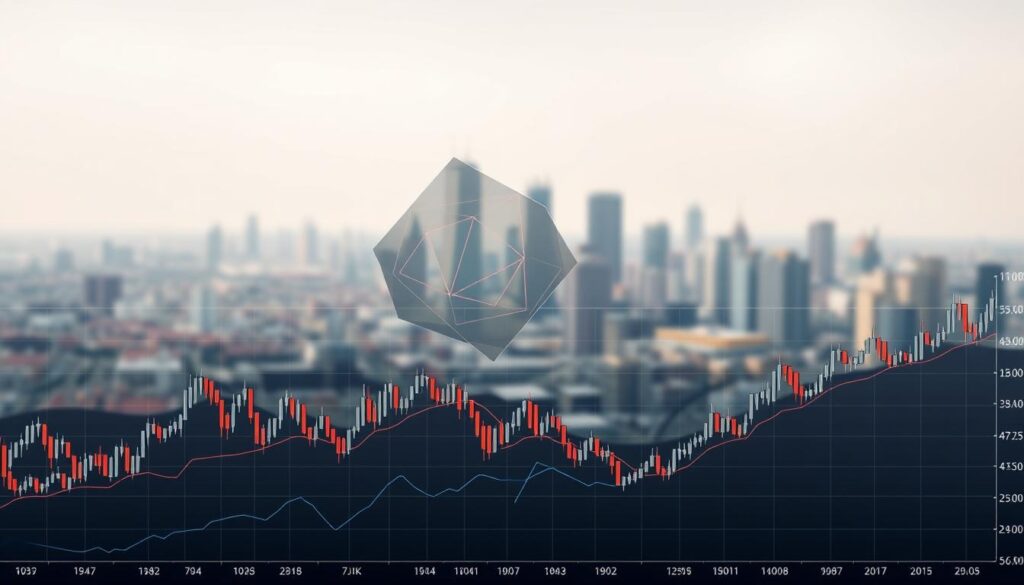 A digital canvas depicting the ebb and flow of cryptocurrency trading volume patterns. In the foreground, a series of candlestick charts and line graphs visualize the dynamic fluctuations of price and liquidity, rendered in a sleek, minimalist style with muted tones. The middle ground features abstract geometric shapes and data visualizations, suggesting the complex algorithms and algorithms that power the crypto markets. In the background, a soft, blurred cityscape provides a subtle urban context, hinting at the global interconnectedness of the digital economy. The overall composition conveys a sense of analytical precision, technological prowess, and the ever-shifting nature of the cryptocurrency landscape.